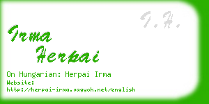 irma herpai business card